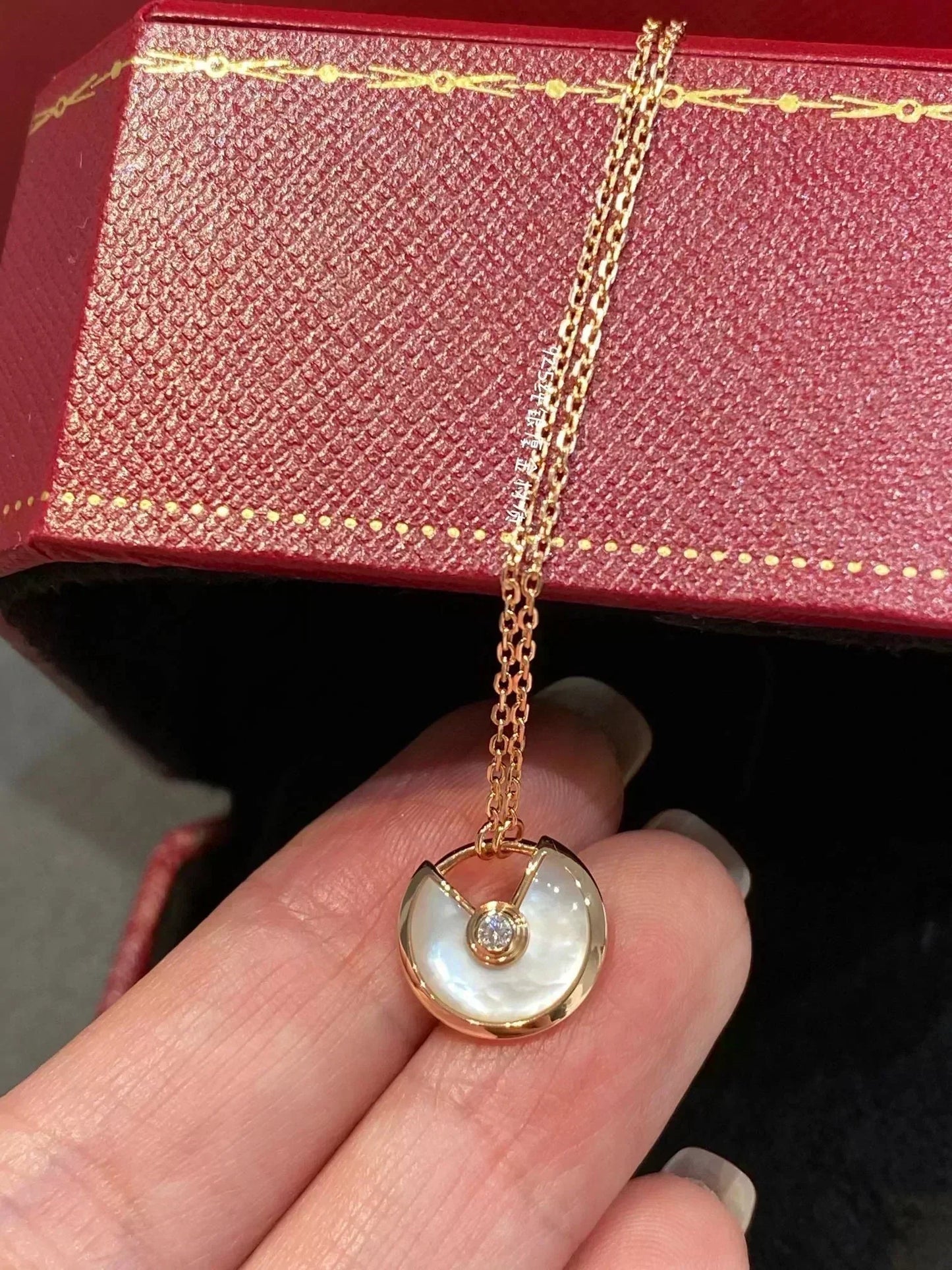 Pomuse AMULETTE ROSE GOLD MOP NECKLACE