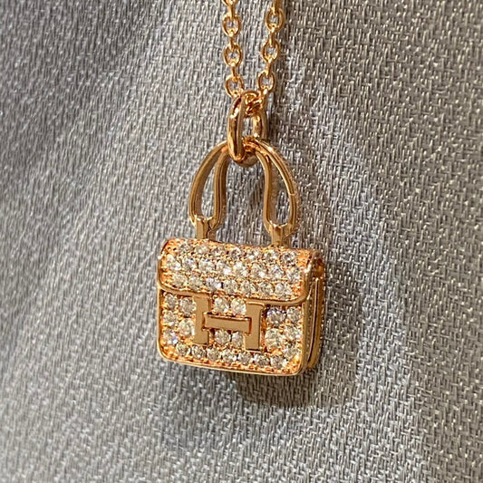 Pomuse CONSTANCE PEDANT DIAMOND NECKLACE