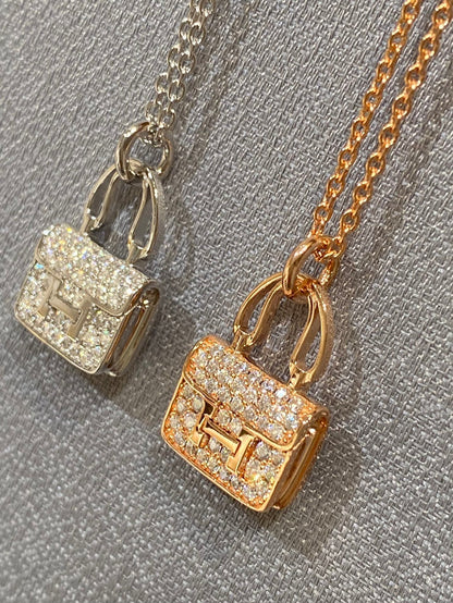Pomuse CONSTANCE PEDANT DIAMOND NECKLACE