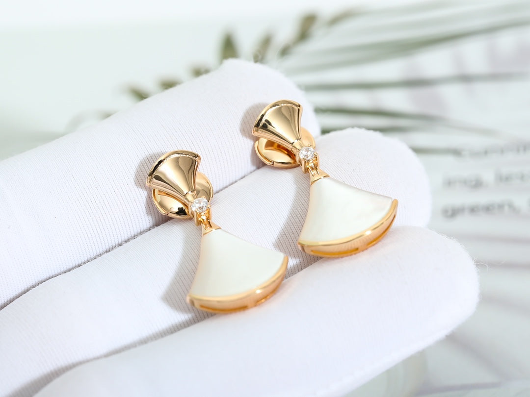 Pomuse DREAM MOP PINK GOLD EARRINGS