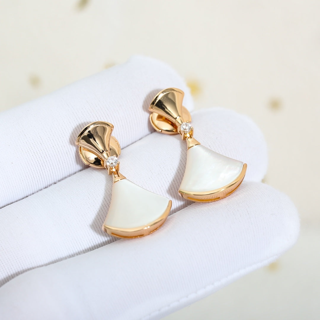 Pomuse DREAM MOP PINK GOLD EARRINGS