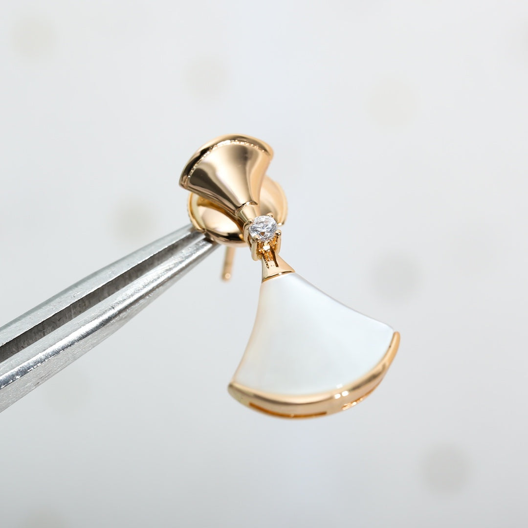Pomuse DREAM MOP PINK GOLD EARRINGS