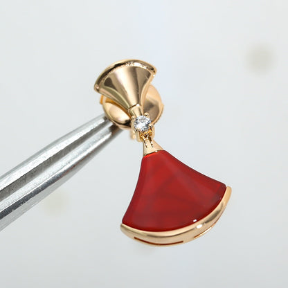 Pomuse DREAM Carnelian PINK GOLD EARRINGS