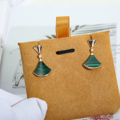 Pomuse DREAM MALACHITE PINK GOLD EARRINGS