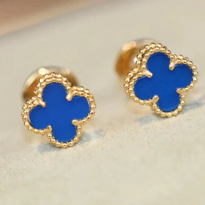 Pomuse CLOVER MINI 9.5MM TURQUOISE EARRINGS