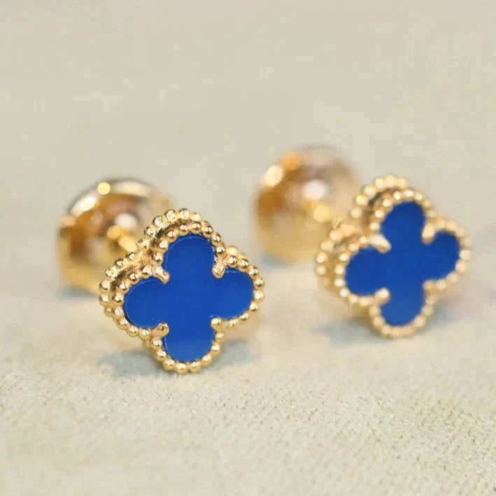 Pomuse CLOVER MINI 9.5MM TURQUOISE EARRINGS