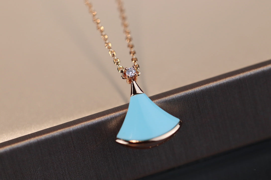 Pomuse DREAM NECKLACE TURQUOISE PINK GOLD