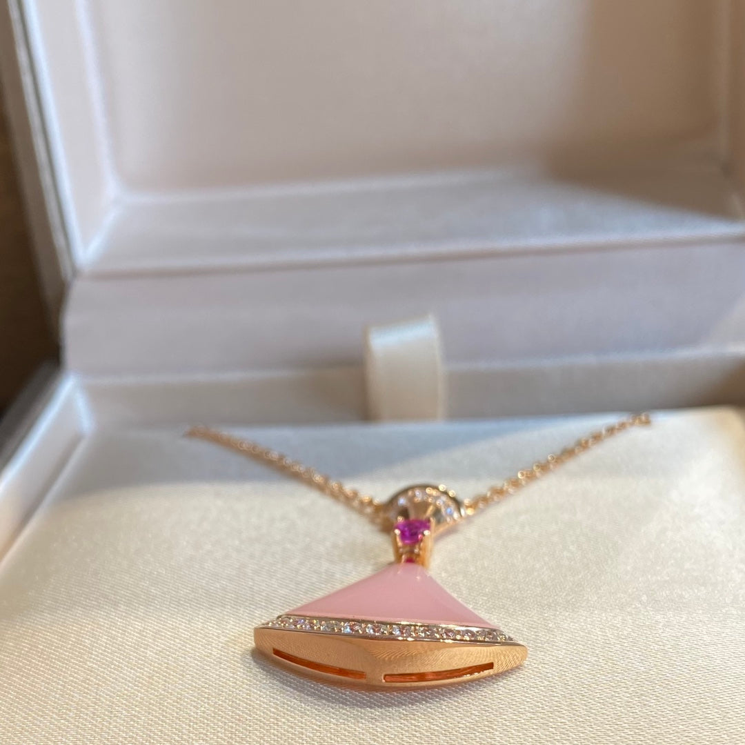 Pomuse DREAM NECKLACE PINK OPAL