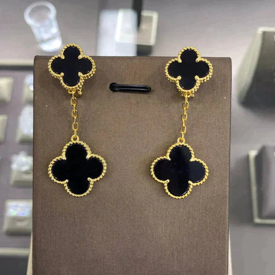 Pomuse CLOVER 2 MOTIFS  EARRINGS (MULTIPLE CHOICESC