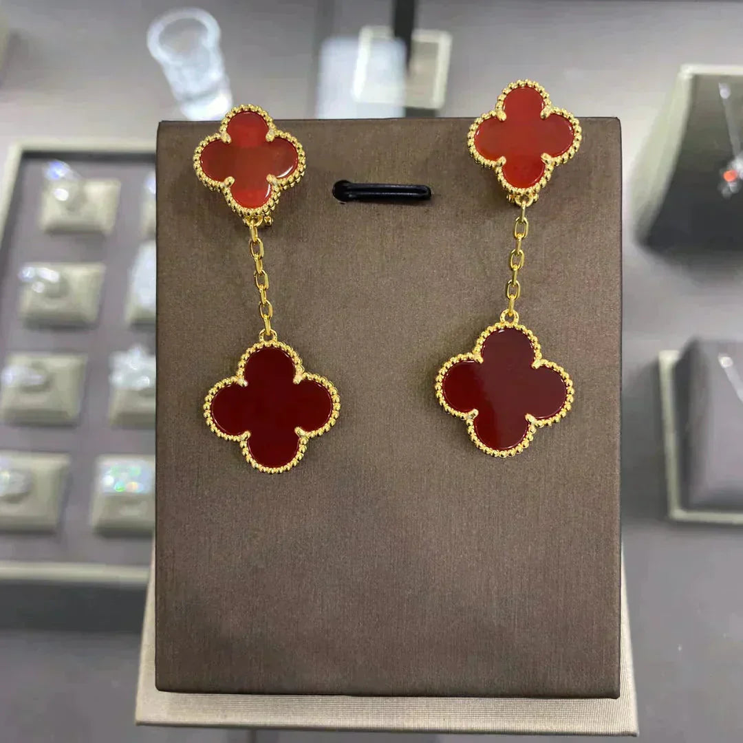 Pomuse CLOVER 2 MOTIFS  EARRINGS (MULTIPLE CHOICESC
