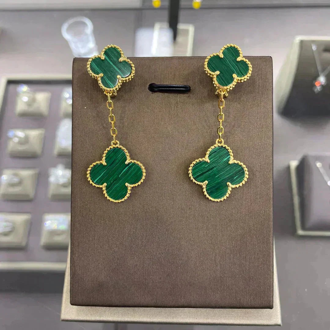 Pomuse CLOVER 2 MOTIFS  EARRINGS (MULTIPLE CHOICESC
