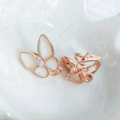 Pomuse BUTTERFLY MOP DIAMOND EARRINGS