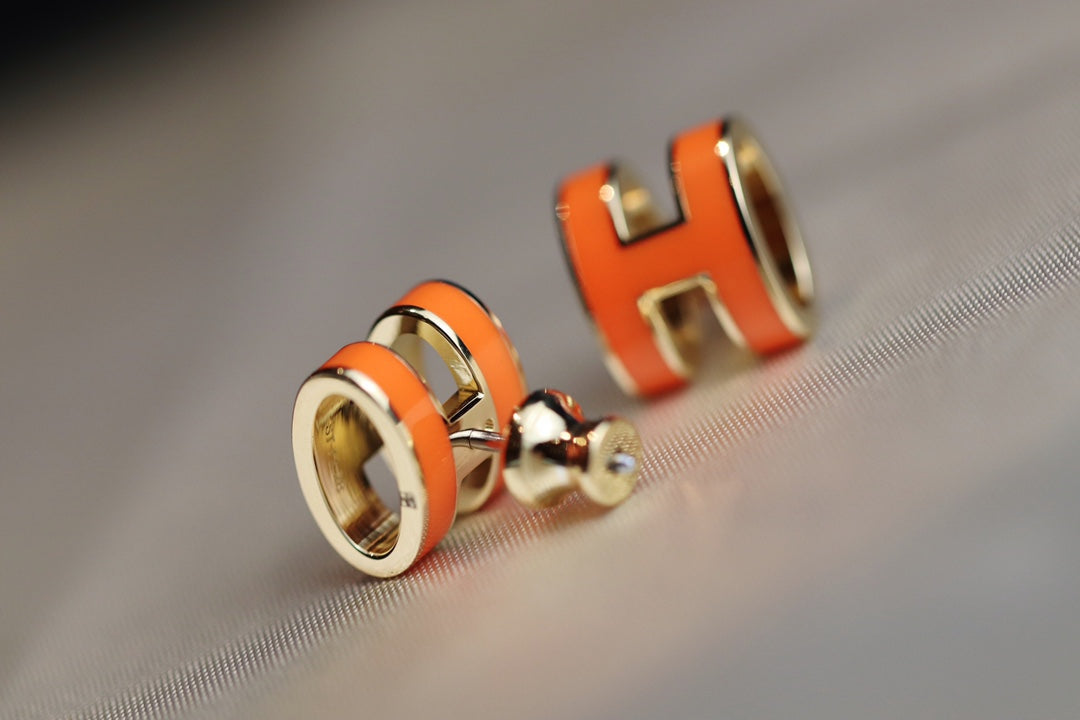 Pomuse MINI POP H EARRINGS ORANGE