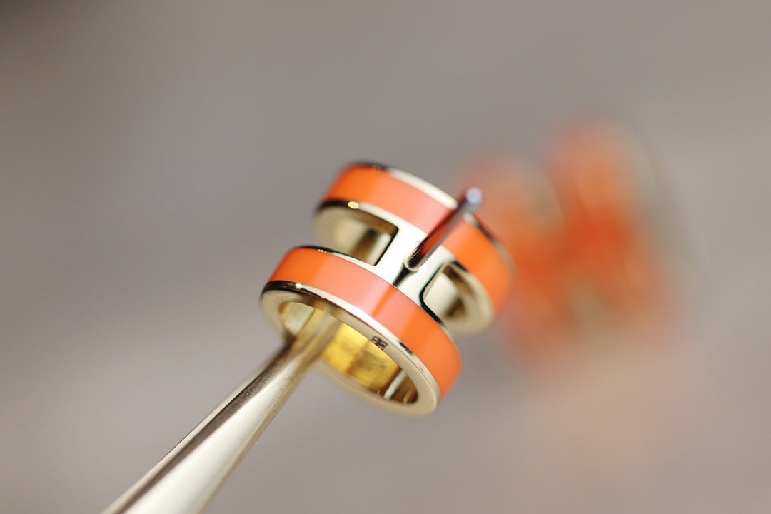 Pomuse MINI POP H EARRINGS ORANGE