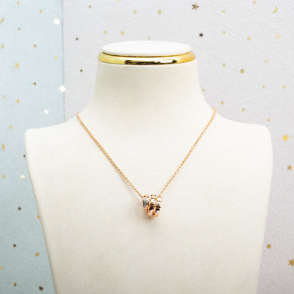Pomuse SERPENTI PINK GOLD NECKLACE DIAMOND