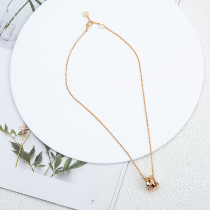 Pomuse SERPENTI PINK GOLD NECKLACE DIAMOND