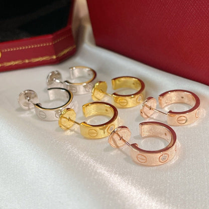 Pomuse LOVE EARRINGS 5.7MM 2 DIAMONDS