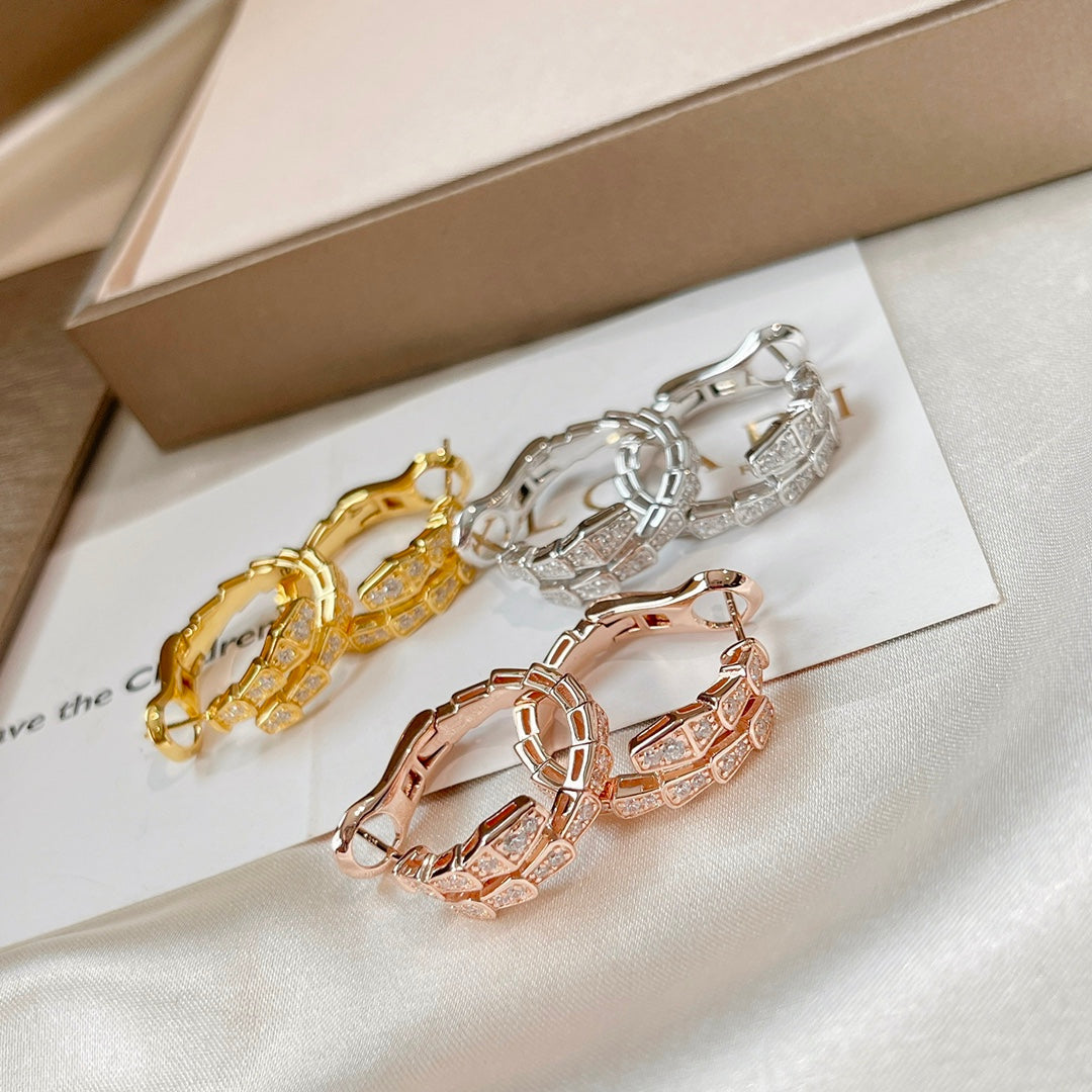 Pomuse SERPENTI EARRINGS DIAMOND