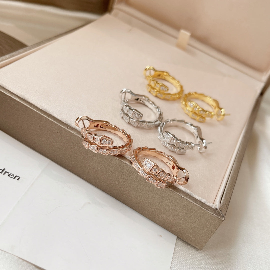 Pomuse SERPENTI EARRINGS DIAMOND