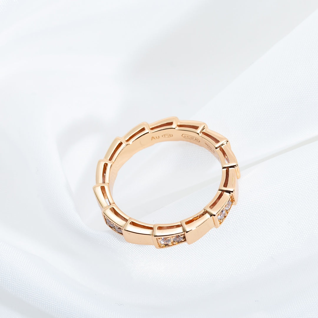 Pomuse SERPENTI RING PINK GOLD  3MM