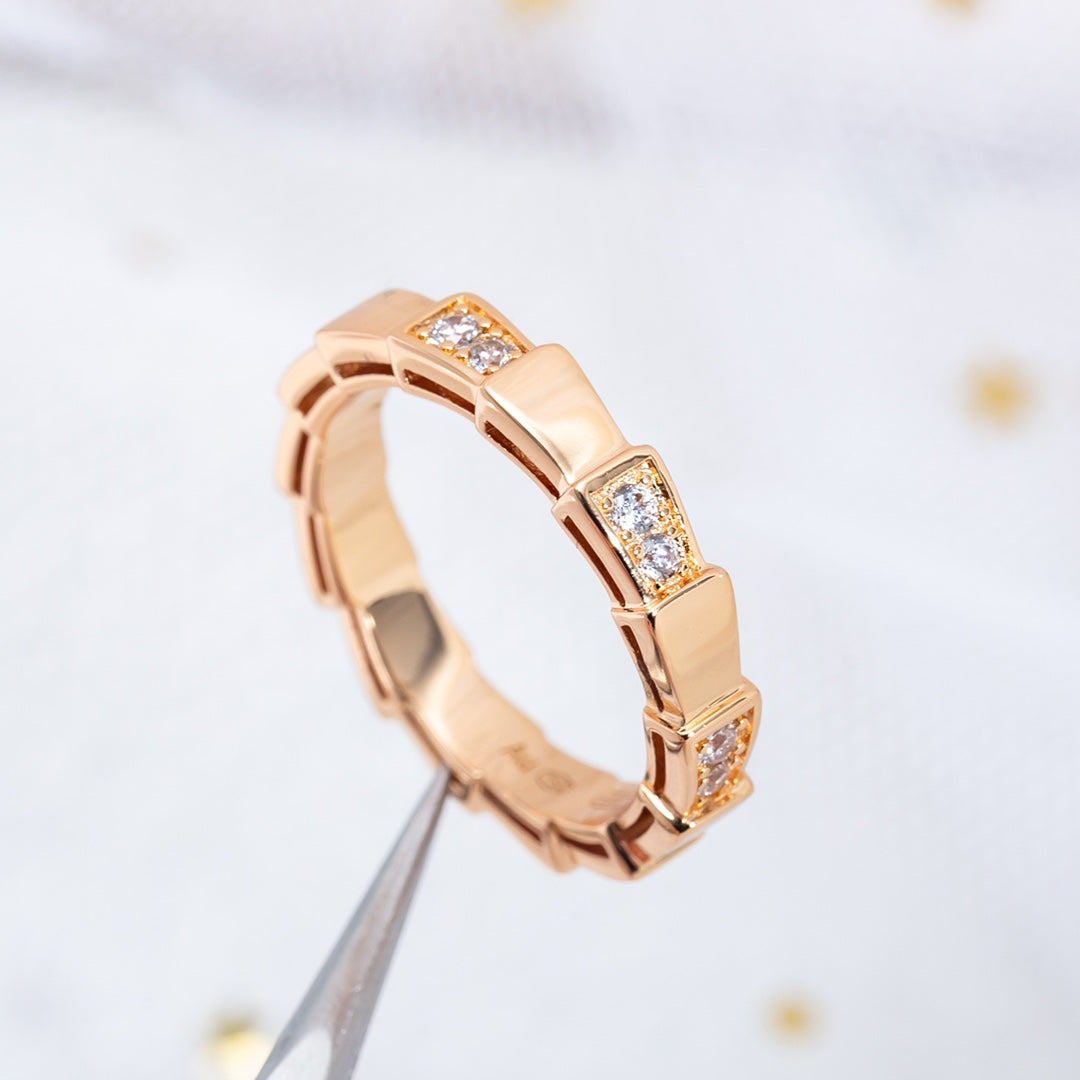 Pomuse SERPENTI RING PINK GOLD  3MM