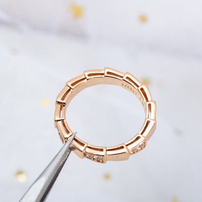 Pomuse SERPENTI RING PINK GOLD  3MM