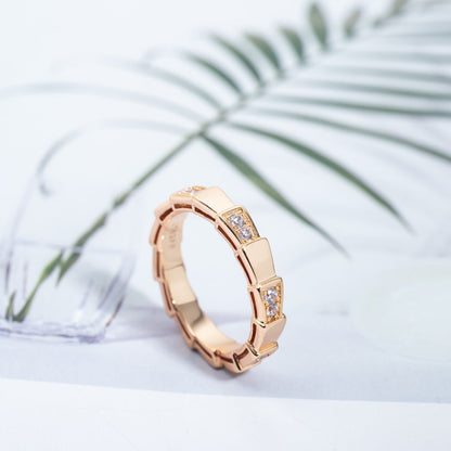 Pomuse SERPENTI RING PINK GOLD  3MM