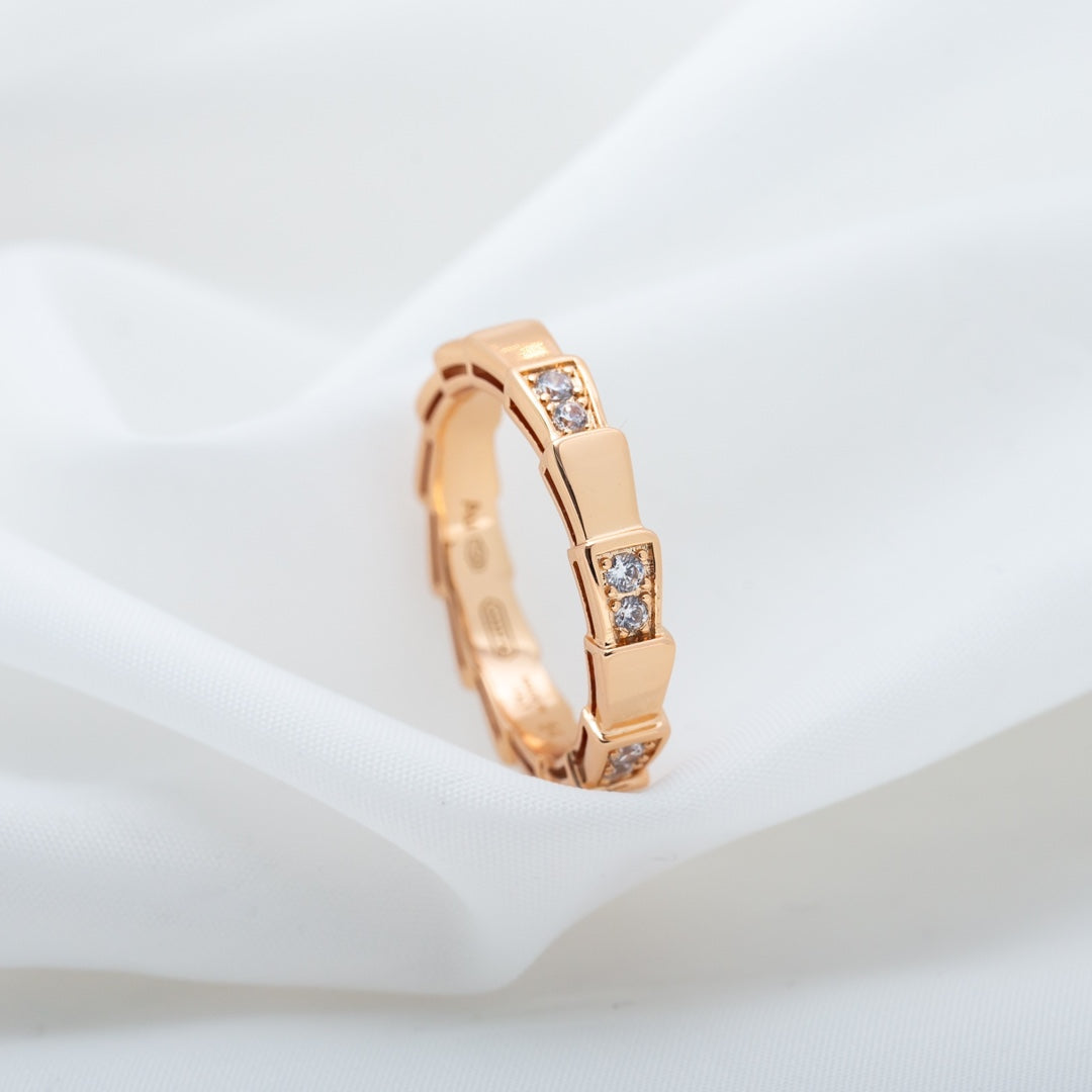 Pomuse SERPENTI RING PINK GOLD  3MM