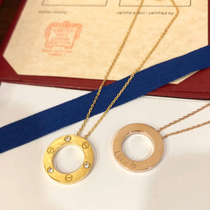 Pomuse LOVE NECKLACE 16MM 3 DIAMONDS