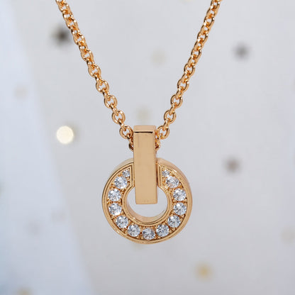 Pomuse GARI NECKLACE PINK GOLD DIAMOND