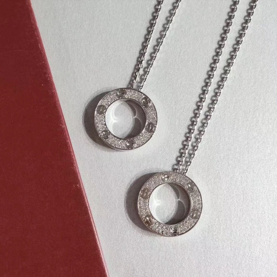 Pomuse LOVE NECKLACE ADJUSTABLE SILVER