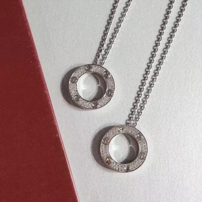 Pomuse LOVE NECKLACE ADJUSTABLE SILVER