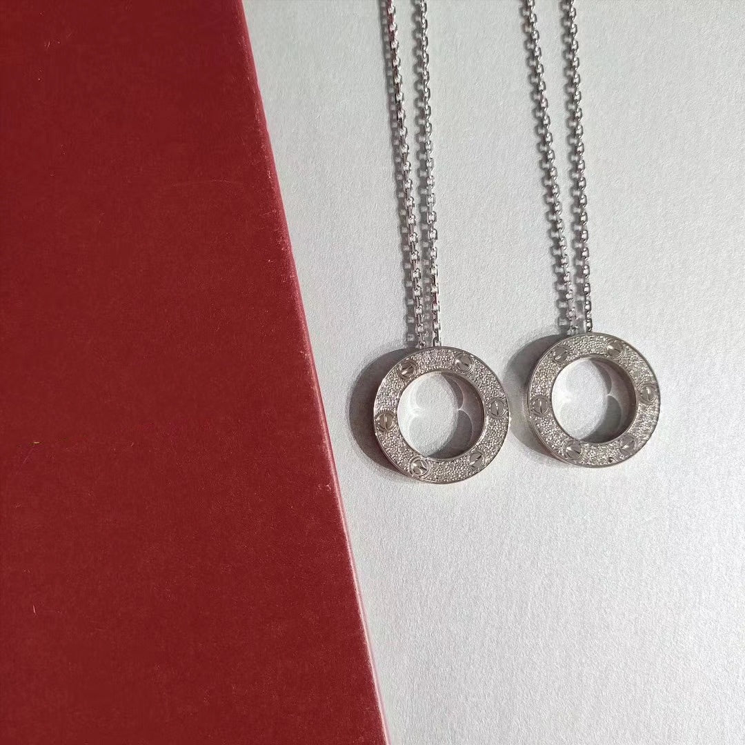 Pomuse LOVE NECKLACE ADJUSTABLE SILVER