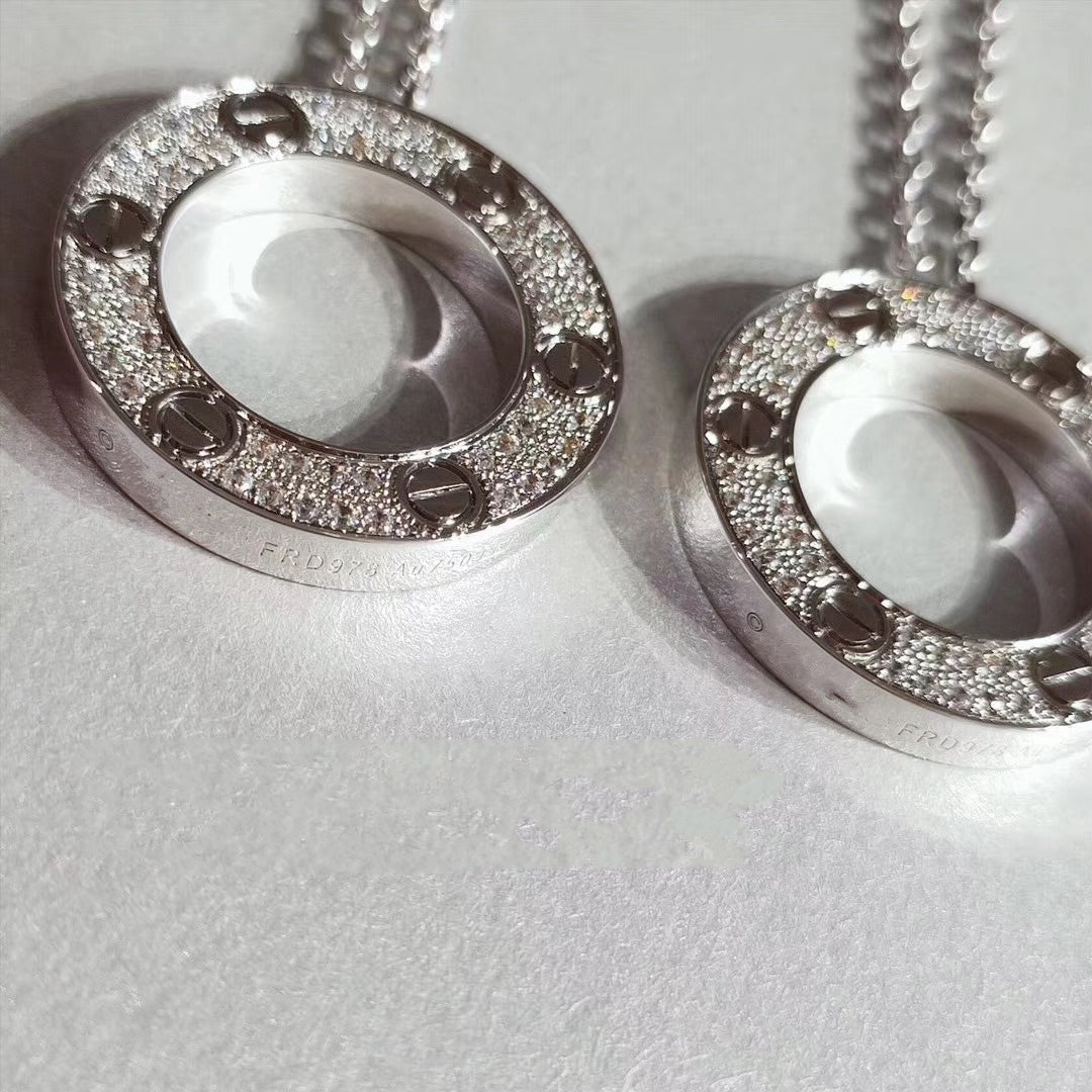 Pomuse LOVE NECKLACE ADJUSTABLE SILVER