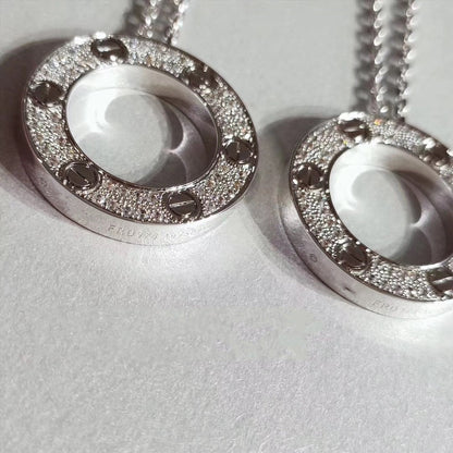 Pomuse LOVE NECKLACE ADJUSTABLE SILVER