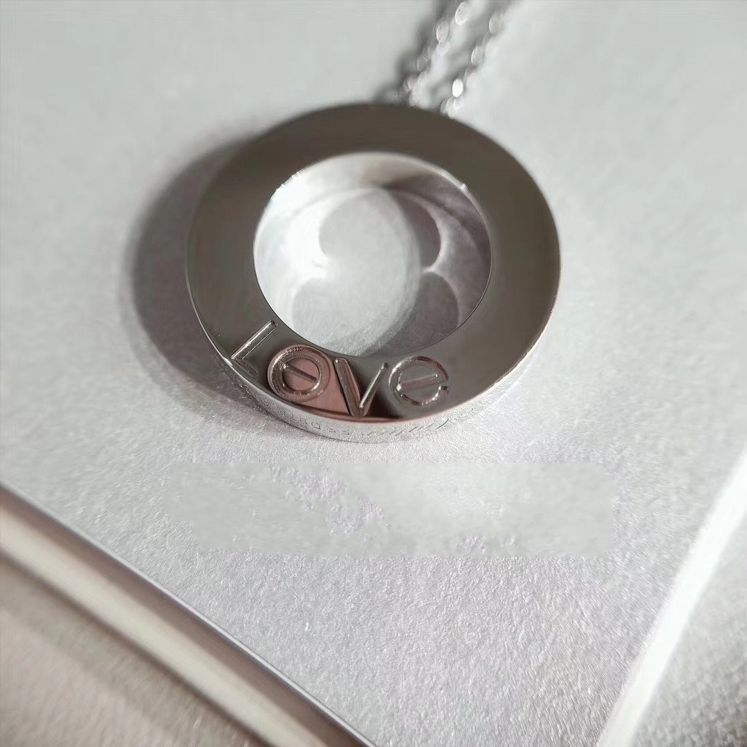 Pomuse LOVE NECKLACE ADJUSTABLE SILVER