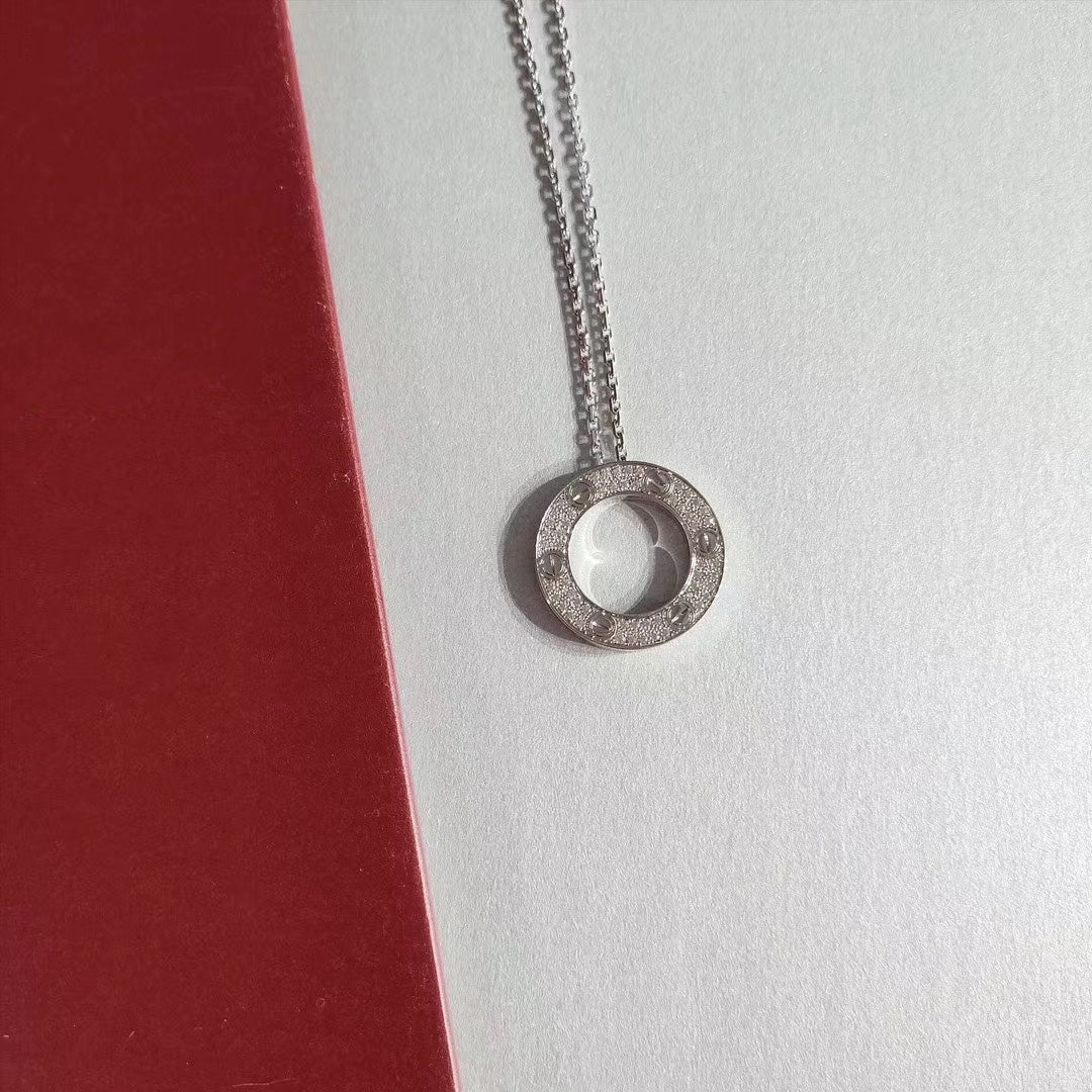 Pomuse LOVE NECKLACE ADJUSTABLE SILVER