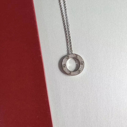Pomuse LOVE NECKLACE ADJUSTABLE SILVER