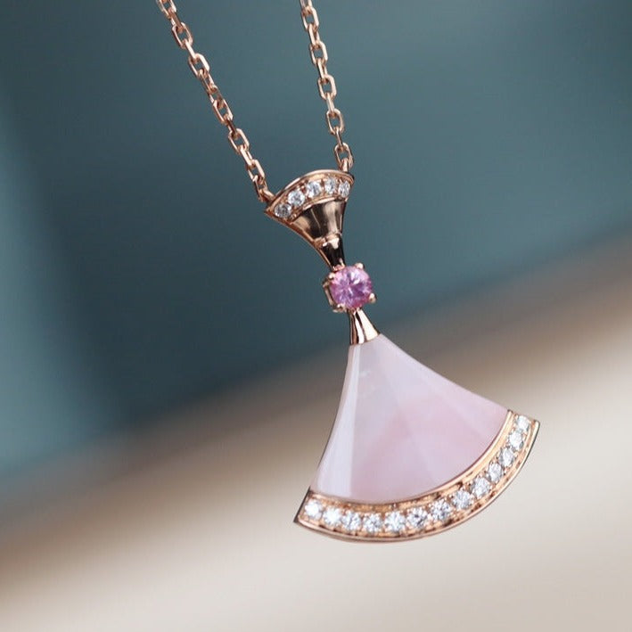 Pomuse DREAM NECKLACE PINK MOP DIAMOND