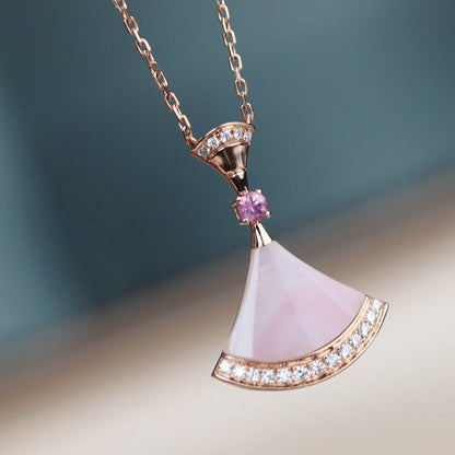 Pomuse DREAM NECKLACE PINK MOP DIAMOND