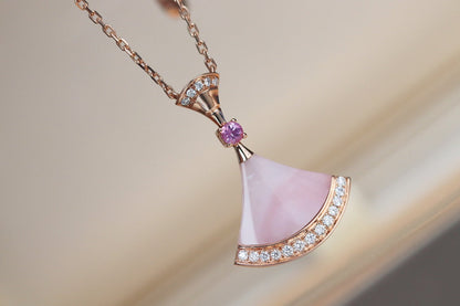 Pomuse DREAM NECKLACE PINK MOP DIAMOND