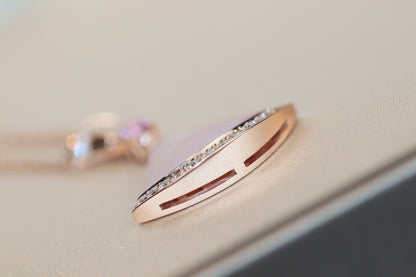 Pomuse DREAM NECKLACE PINK MOP DIAMOND