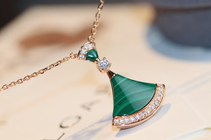 Pomuse DREAM NECKLACE MALACHITE DIAMOND