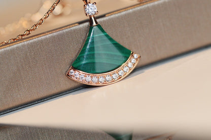 Pomuse DREAM NECKLACE MALACHITE DIAMOND