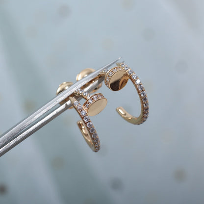 Pomuse JUSTE EARRINGS 12.75MM PINK GOLD DIAMOND