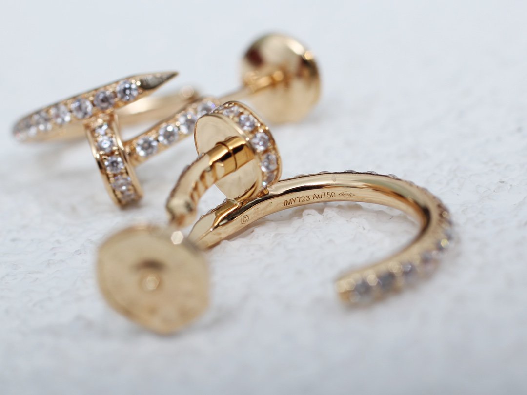 Pomuse JUSTE EARRINGS 12.75MM PINK GOLD DIAMOND
