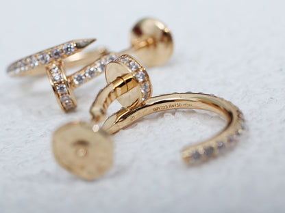 Pomuse JUSTE EARRINGS 12.75MM PINK GOLD DIAMOND