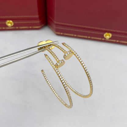 Pomuse JUSTE EARRINGS FULL DIAMONDS 1.8MM