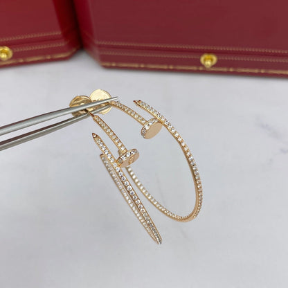 Pomuse JUSTE EARRINGS FULL DIAMONDS 1.8MM
