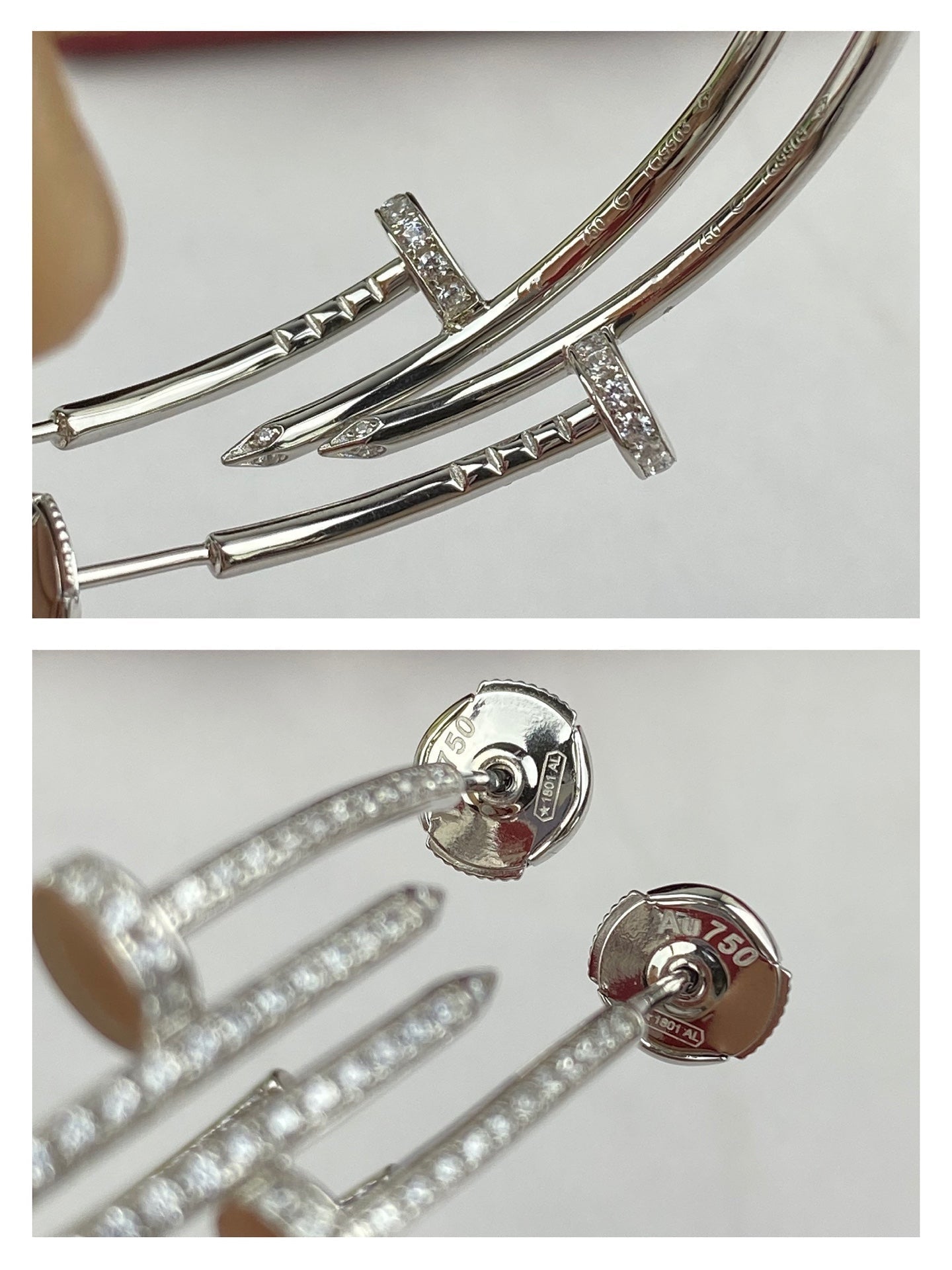 Pomuse JUSTE EARRINGS FULL DIAMONDS 1.8MM